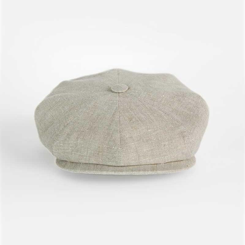 Natural Linen Gatsby Cap