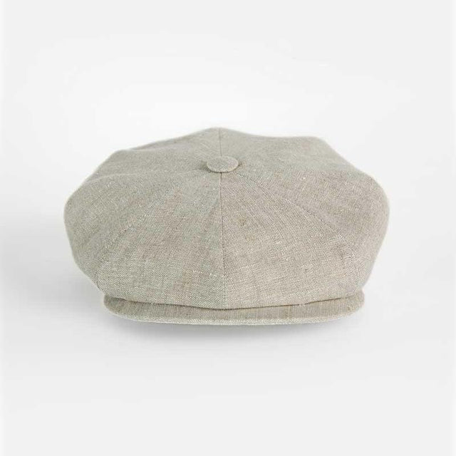 Natural Linen Gatsby Cap