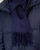 Plain Navy 100% Cashmere Scarf