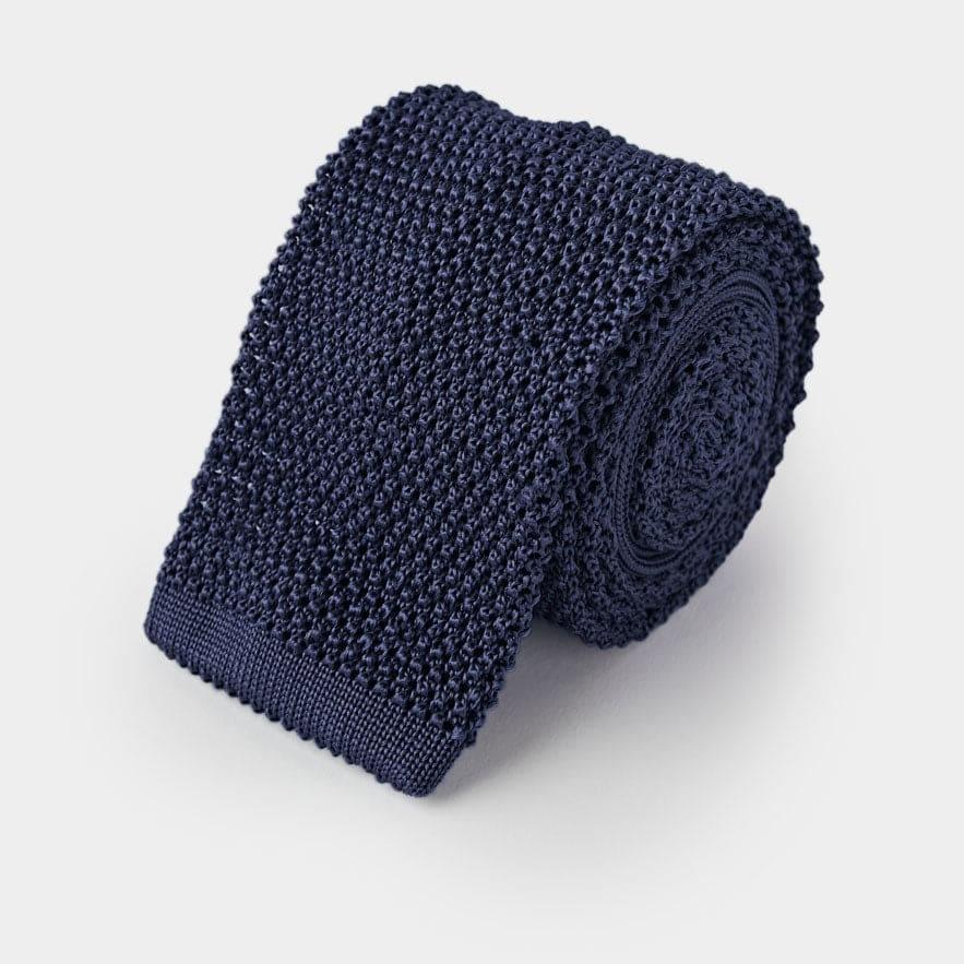 Plain Knitted Silk Tie