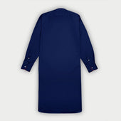 Plain Oxford Cotton Nightshirt With Red Piping