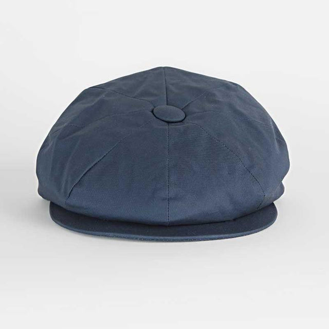 Navy Waxed Cotton Gatsby Cap