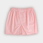 Classic Pink Cotton Poplin Boxer Shorts