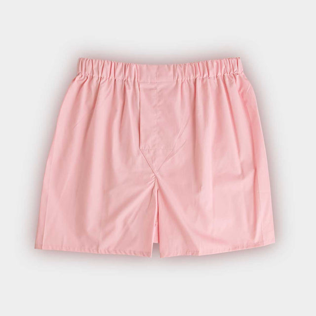 Classic Pink Cotton Poplin Boxer Shorts