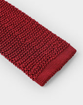 Plain Porpora Knitted Silk Tie