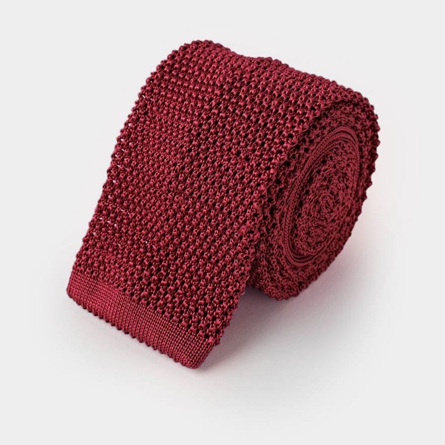 Plain Porpora Knitted Silk Tie