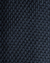 Plain Prussian Knitted Cashmere Tie