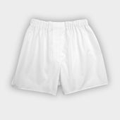 Plain White Cotton Boxer Shorts