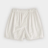 Classic White Cotton Poplin Boxer Shorts