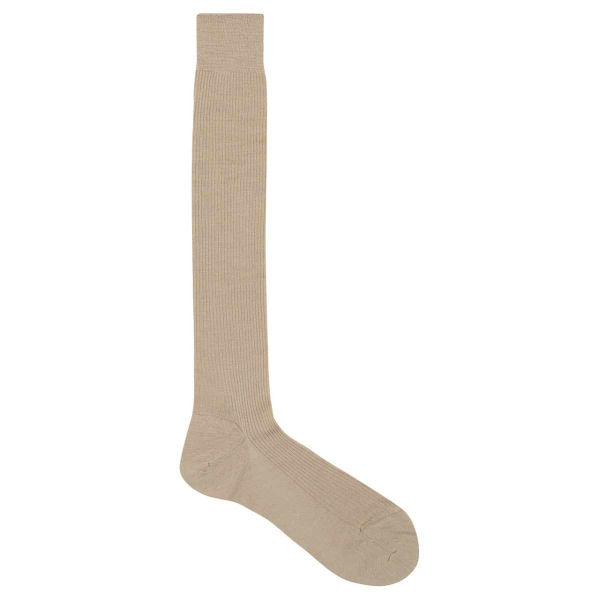 Plain Wool Long Socks In Light