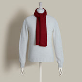 Plain Twill Cashmere Scarf In Dark Red