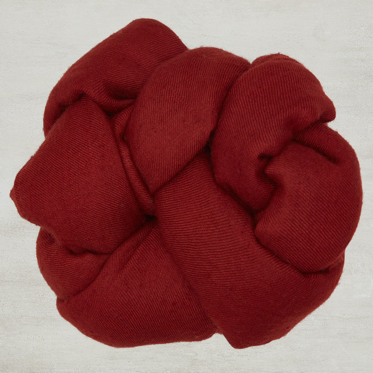 Plain Twill Cashmere Scarf In Dark Red