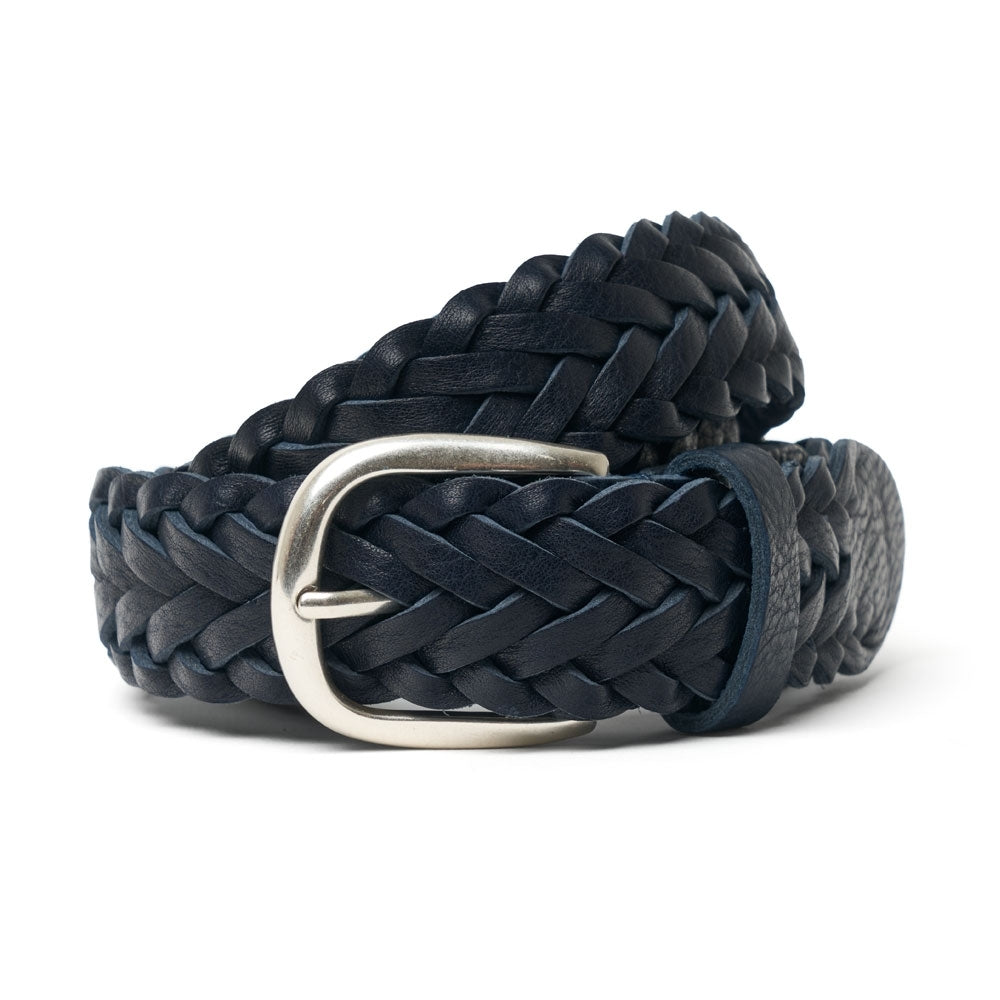 Plaited Belt With Silver Buckle