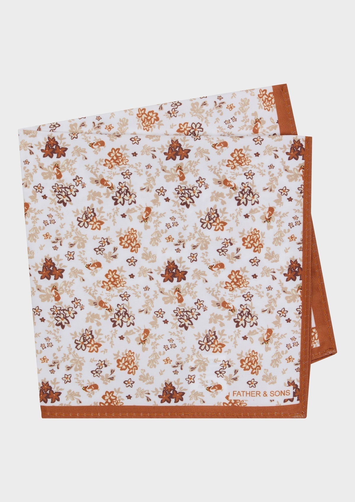 Pochette Blanche Motif Fleuri Noisette Vanille Et Taupe