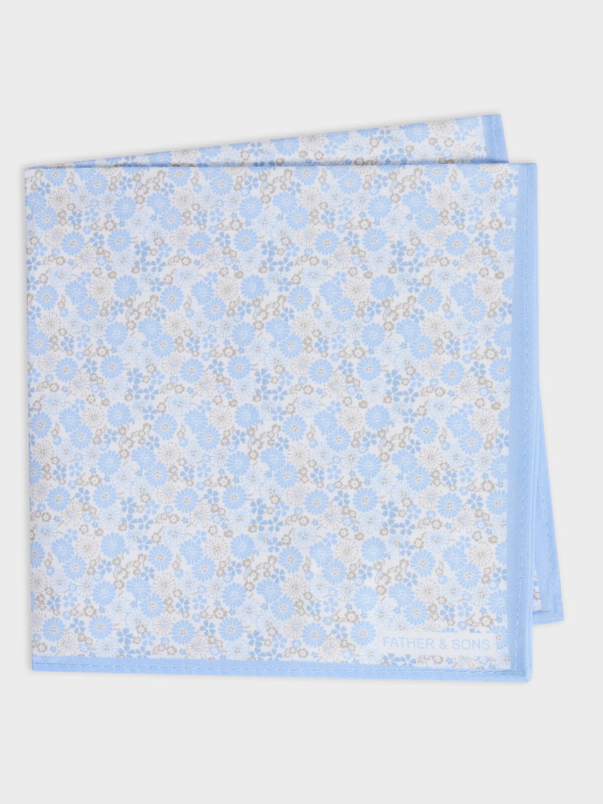Pochette Motif Fleuri Bleu Jeans