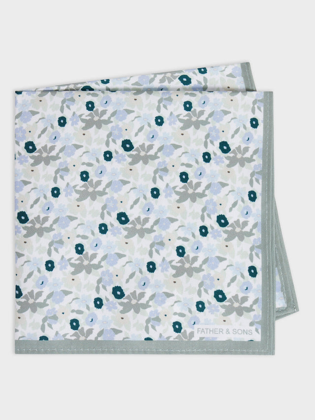 Pochette à motif fleuri kaki