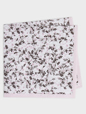 Pochette à motif fleuri rose