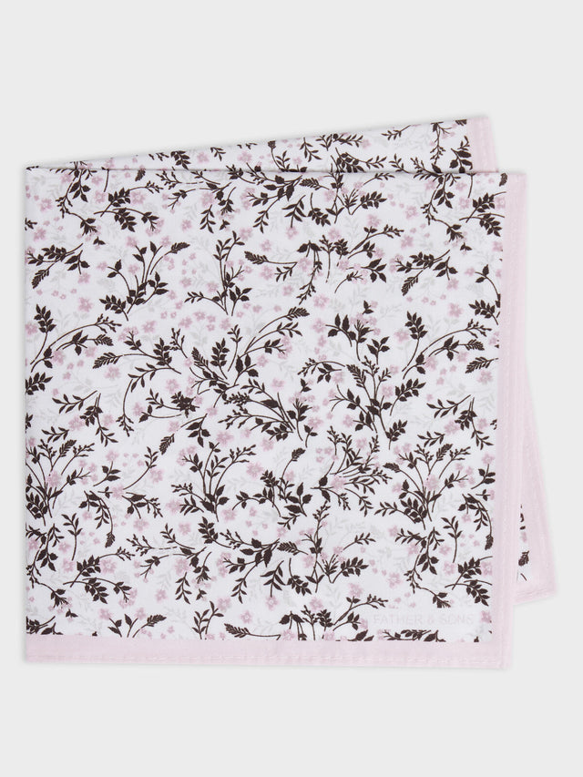 Pochette à motif fleuri rose