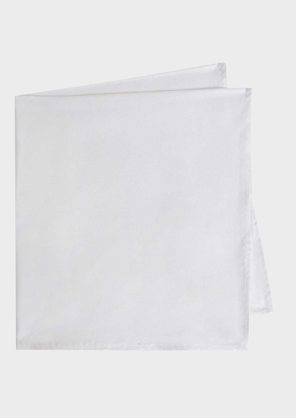 Pochette En Soie Unie Blanche