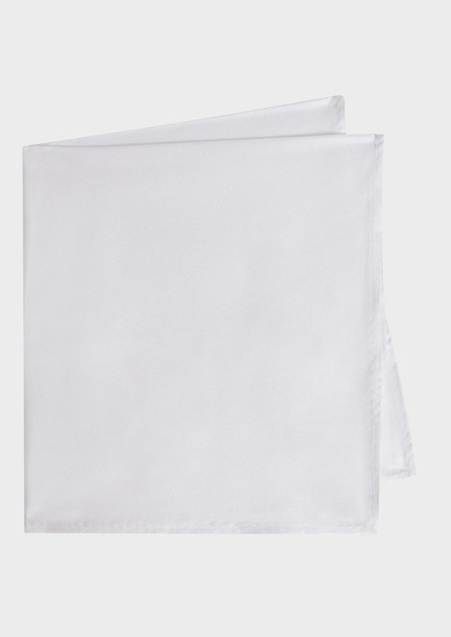 Pochette en soie unie blanche