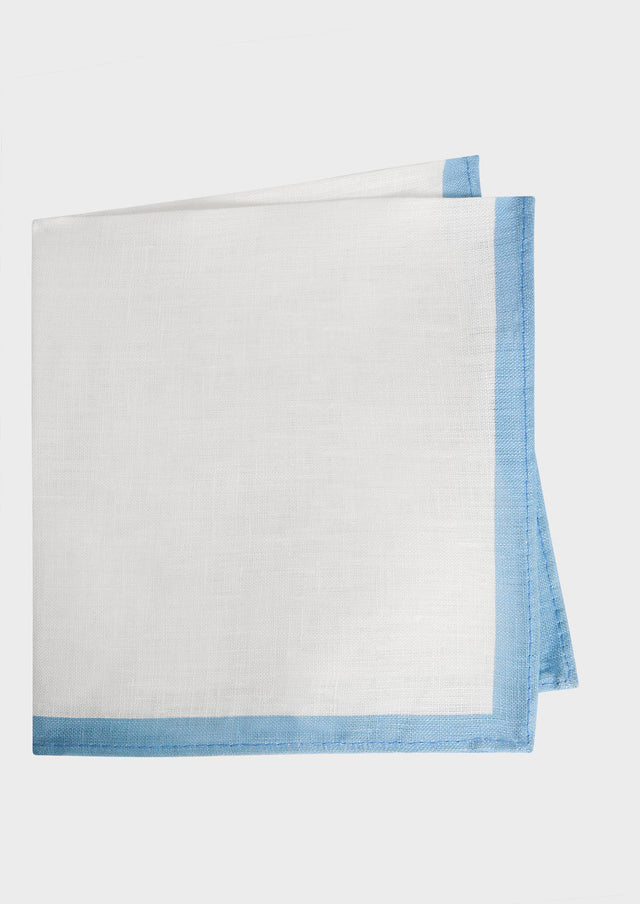 Pochette en lin uni blanc