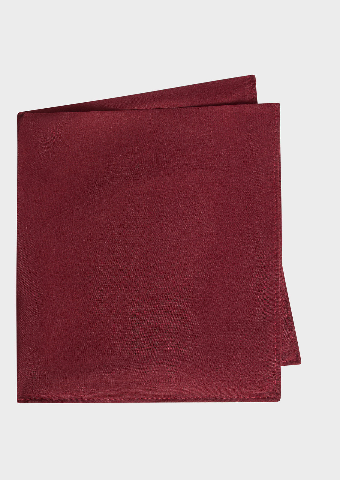 Pochette En Soie Unie Bordeaux