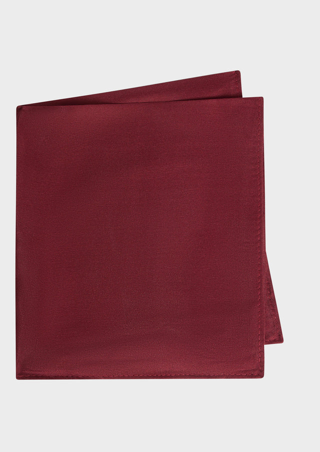 Pochette en soie unie bordeaux