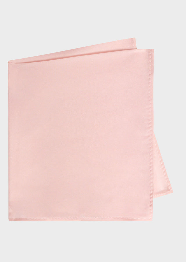 Pochette en soie unie rose clair
