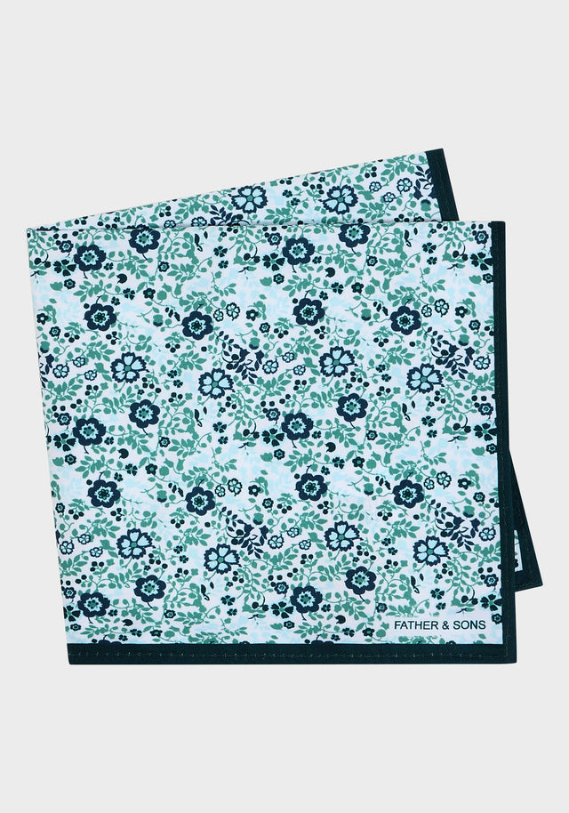 Pochette à motif fleuri vert bouteille