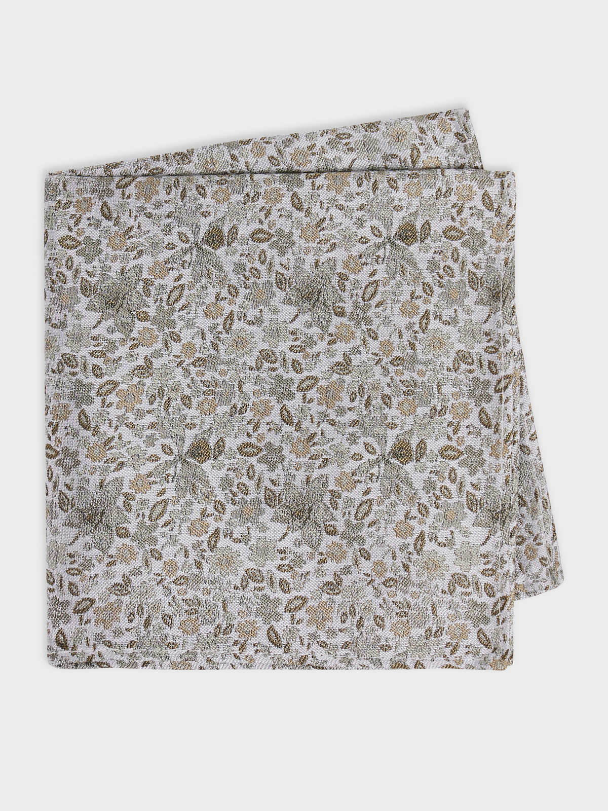 Pochette En Soie M Lang E Motif Fleuri Vert D Eau