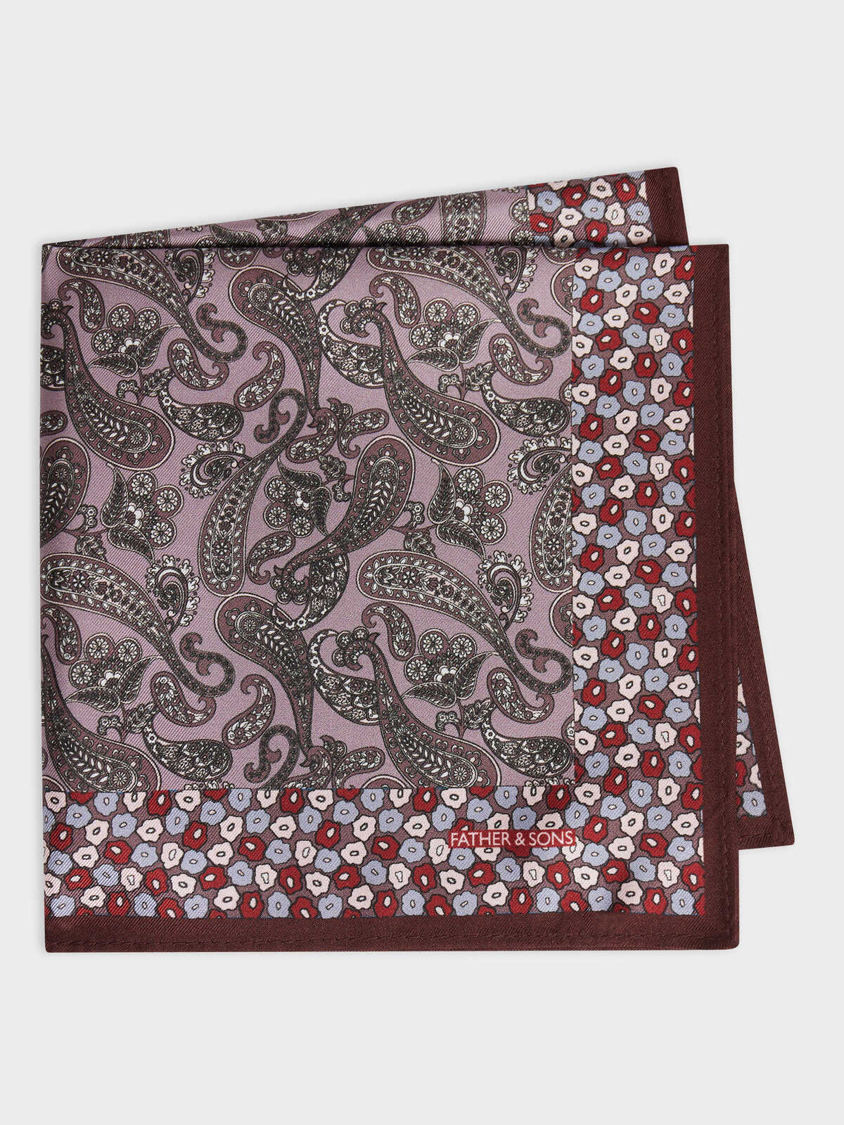 Pochette En Soie Violette Motif
