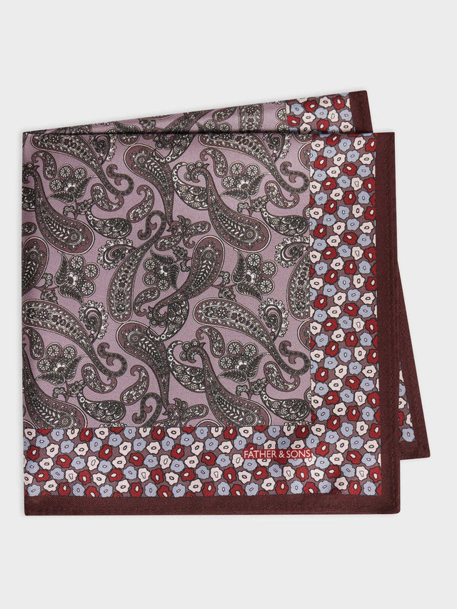 Pochette en soie violette à motif