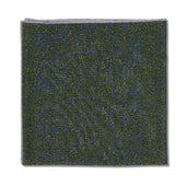 Pochette Bleu Vert Motif Corail Laine Soie