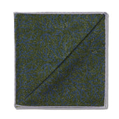 Pochette Bleu Vert Motif Corail Laine Soie
