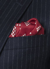 Silk pocket square with geometric print