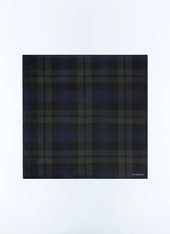Tartan silk pocket square