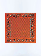 Silk pocket square with print