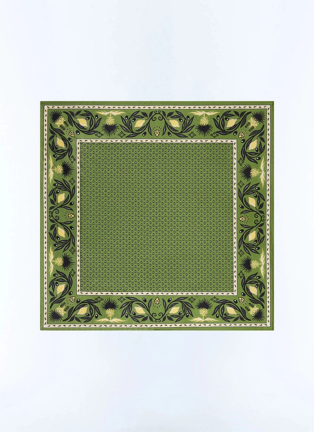 Silk pocket square with print