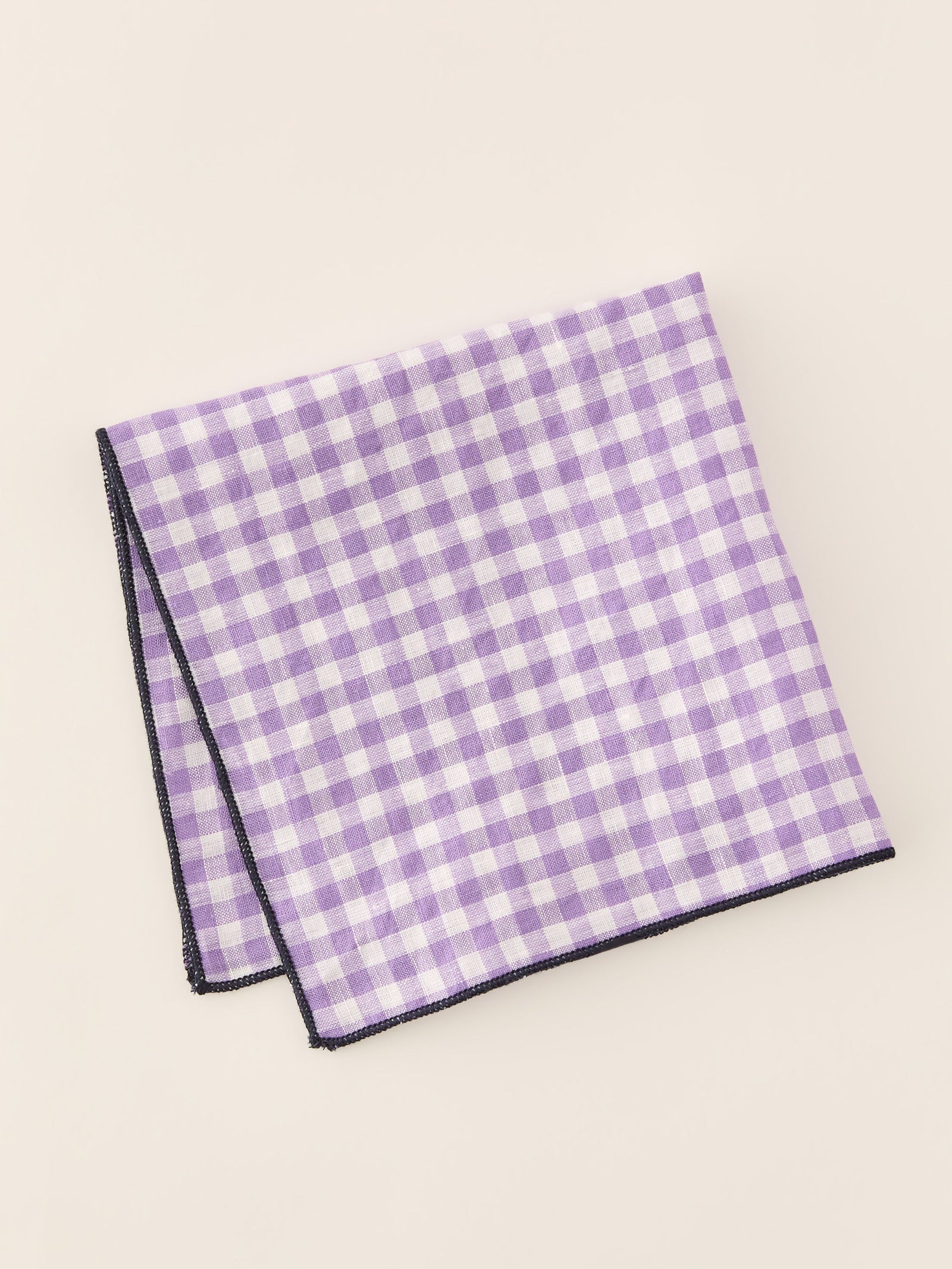 Purple White Gingham Linen Pocket Square Men S Pocket Squares J Mclaughlin