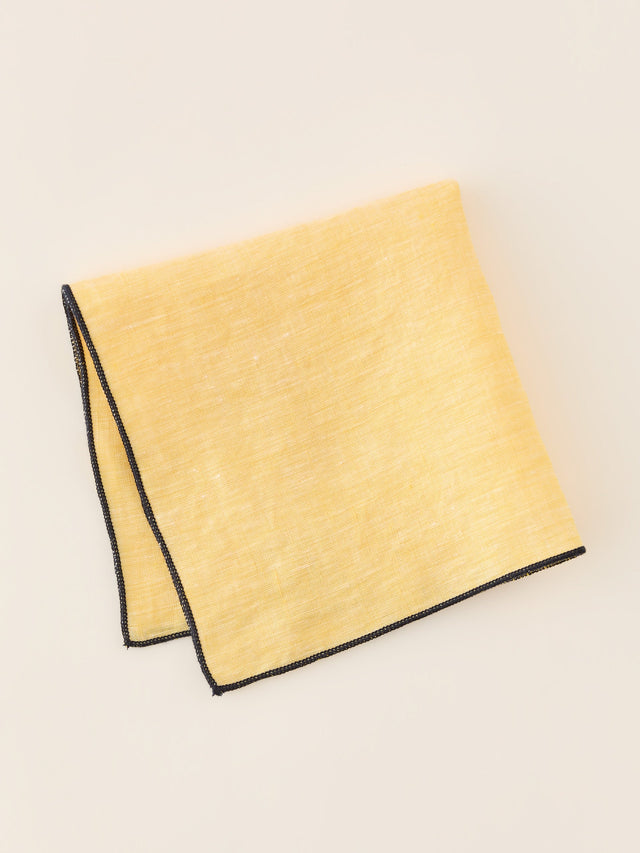 Yellow Solid Linen Pocket Square | Men's Pocket Squares | J.McLaughlin