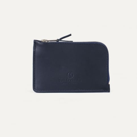 Pognon zippered purse / L - Dark Brown