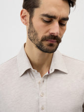 Polo Slim En Coton M Lang Beige