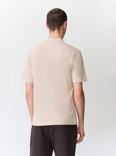 Polo Regular En Coton Beige