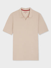 Polo Regular En Coton Beige