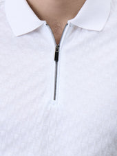 Polo Slim En Coton Blanc