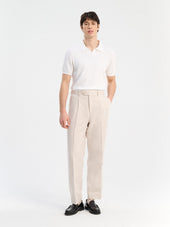 Polo Regular En Maille Ajour E Blanche