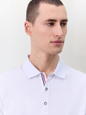 Polo Slim En Coton M Lang Blanc