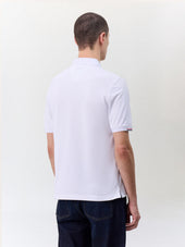 Polo Slim En Coton M Lang Blanc