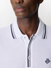 Polo Regular En Coton Blanc