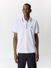 Polo regular en coton blanc